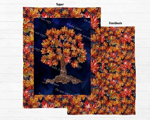 Stained Glass Tree Blanket Panel